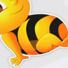 Cute Lady Bee Stickers Outdoor Rated Decal for Cars Windows (2 PCS)