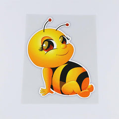 Cute Lady Bee Stickers Outdoor Rated Decal for Cars Windows (2 PCS)