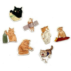 Cute Cat Animal Stickers | Decals for Laptops Phone case (50 Pcs)