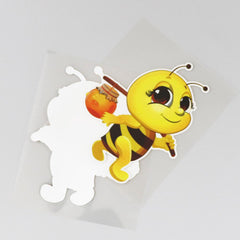 Cute Honepot Bee Sticker Outdoor Rated Decal for Cars Windows (2 PCS)