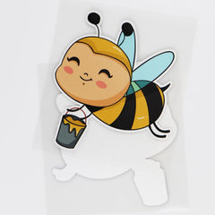 Cute Smile Bee Sticker Outdoor Rated Decal for Cars Windows (2 PCS)