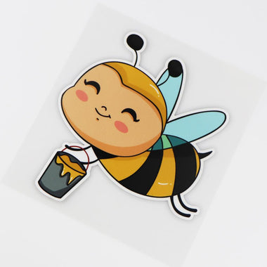 Cute Smile Bee Sticker Outdoor Rated Decal for Cars Windows (2 PCS)