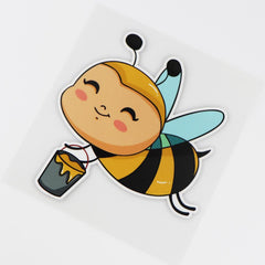 Cute Smile Bee Sticker Outdoor Rated Decal for Cars Windows (2 PCS)