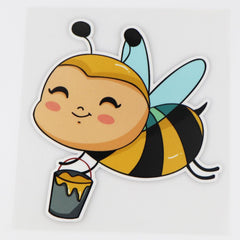 Cute Smile Bee Sticker Outdoor Rated Decal for Cars Windows (2 PCS)