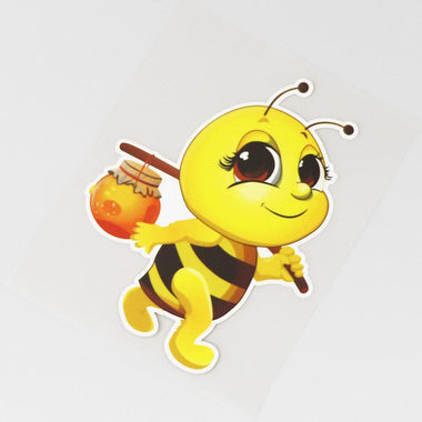 Cute Smile Bee Sticker Outdoor Rated Decal for Cars Windows (2 PCS)