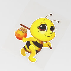 Cute Smile Bee Sticker Outdoor Rated Decal for Cars Windows (2 PCS)