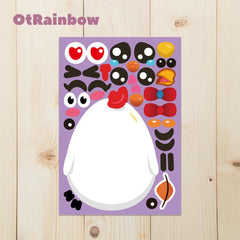 DIY Cute Animal Educational Stickers Cartoon Reuseable Stickers for Kids