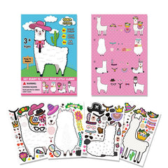 DIY Cute Llama Educational Stickers Cartoon Reuseable Stickers for Kids