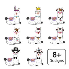 DIY Cute Llama Educational Stickers Cartoon Reuseable Stickers for Kids