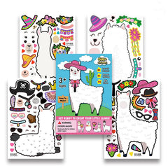 DIY Cute Llama Educational Stickers Cartoon Reuseable Stickers for Kids