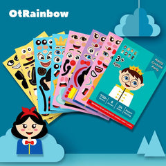 DIY Cute Princess Educational Stickers Cartoon Reuseable Stickers for Kids