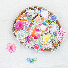 50 PCS Cute Flower Stickers