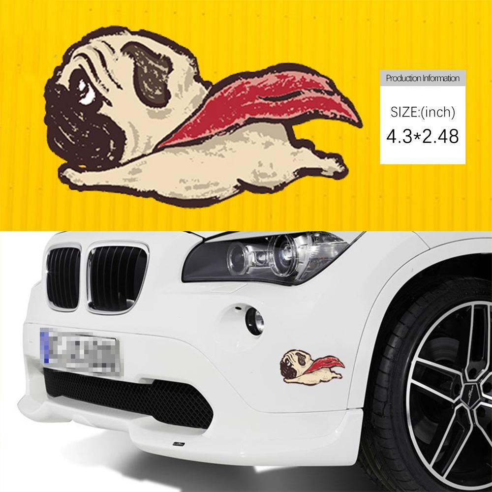 Funny Superdog Vinyl Sticker Decal for Car Windows Bumpers (2 PCS)