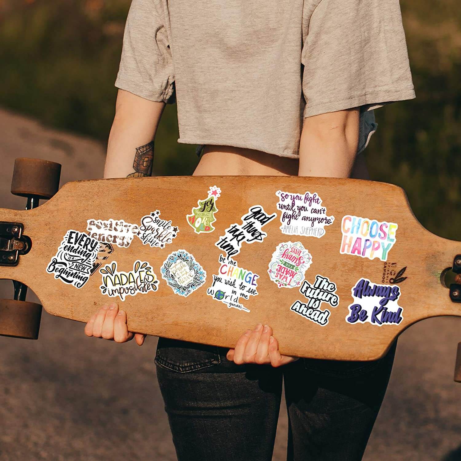 50 PCS motivational Word Stickers