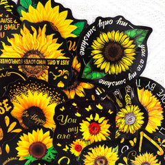 50 Pcs Sunflower Vinyl Waterproof Water Bottle Stickers for Hydroflask Luggage  Laptop