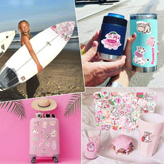50 PCS Strawberry Cow Waterproof Stickers