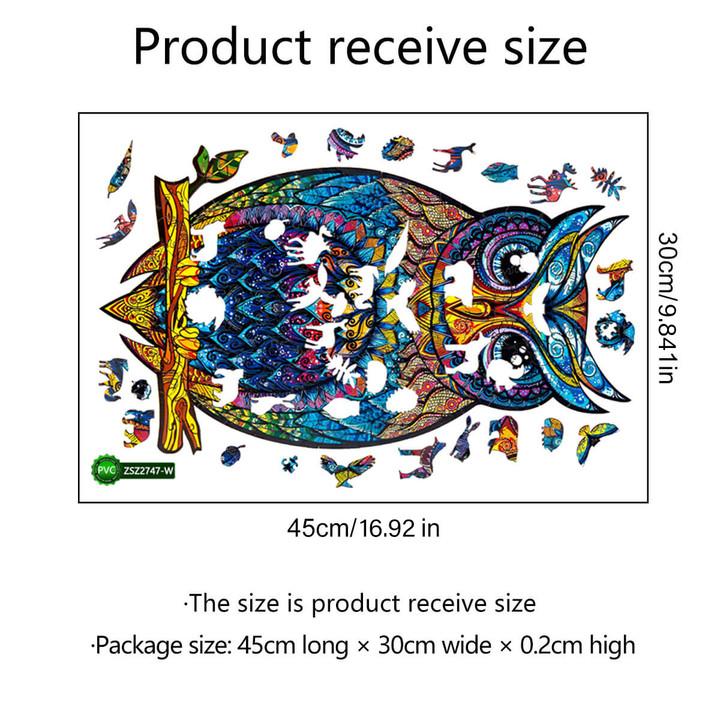 Colorful Animal Pattern DIY Puzzle Owl Wall Stickers Living Room Stickers